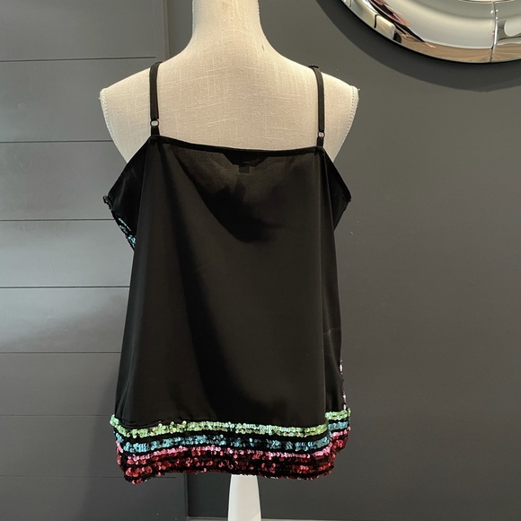 Nicole Miller multi colored sequin tank sz Lg - Picture 3 of 4